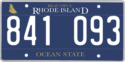 RI license plate 841093