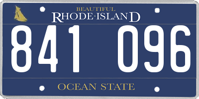 RI license plate 841096