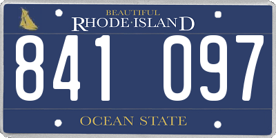 RI license plate 841097