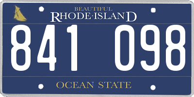 RI license plate 841098