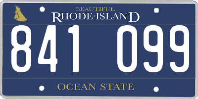 RI license plate 841099