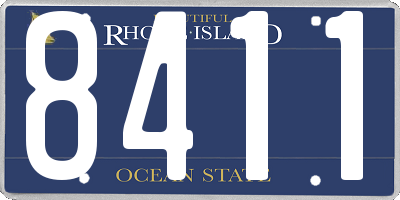 RI license plate 8411