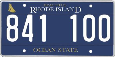 RI license plate 841100