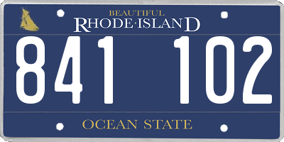 RI license plate 841102