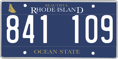RI license plate 841109