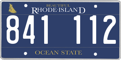 RI license plate 841112