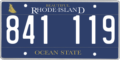 RI license plate 841119
