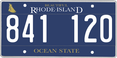 RI license plate 841120