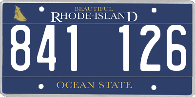 RI license plate 841126