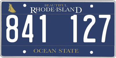 RI license plate 841127