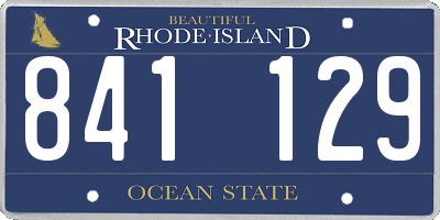 RI license plate 841129