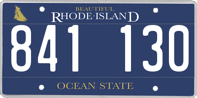 RI license plate 841130