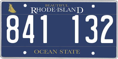 RI license plate 841132