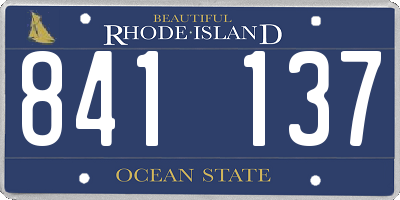 RI license plate 841137