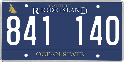 RI license plate 841140