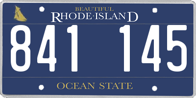 RI license plate 841145