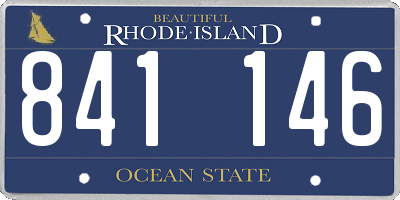 RI license plate 841146