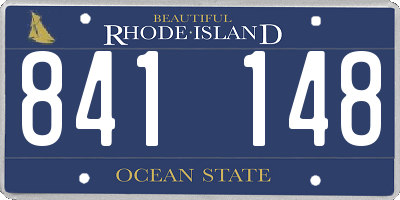 RI license plate 841148