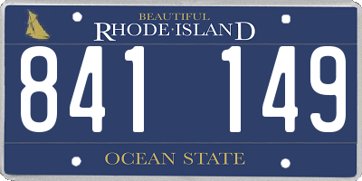 RI license plate 841149