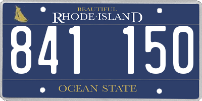 RI license plate 841150