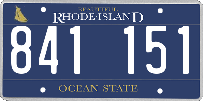 RI license plate 841151