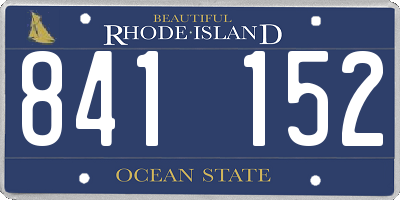 RI license plate 841152