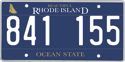 RI license plate 841155