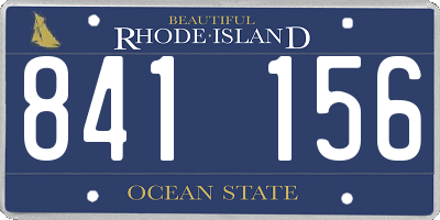 RI license plate 841156