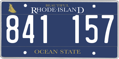 RI license plate 841157
