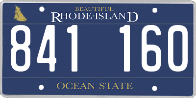 RI license plate 841160