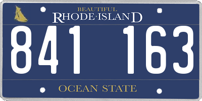 RI license plate 841163