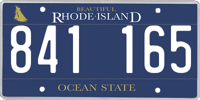 RI license plate 841165