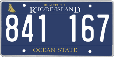 RI license plate 841167