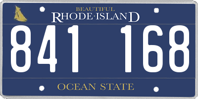 RI license plate 841168