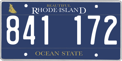 RI license plate 841172