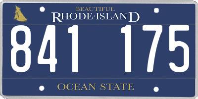 RI license plate 841175