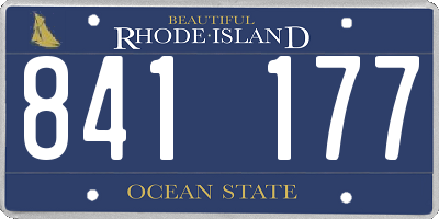 RI license plate 841177