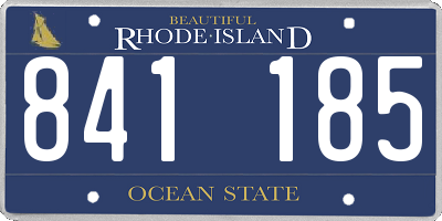 RI license plate 841185