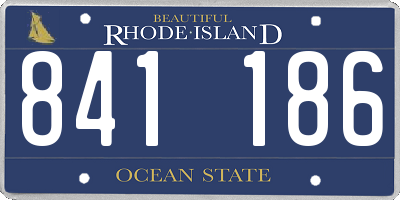 RI license plate 841186