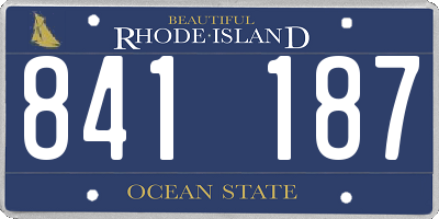 RI license plate 841187