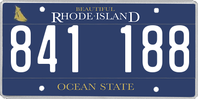 RI license plate 841188