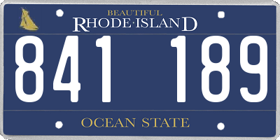 RI license plate 841189
