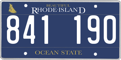 RI license plate 841190