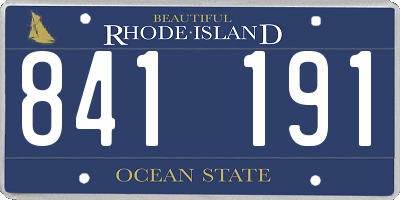 RI license plate 841191