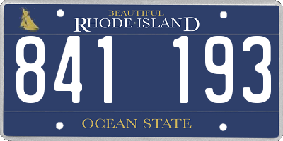 RI license plate 841193