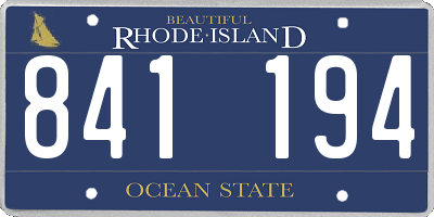 RI license plate 841194
