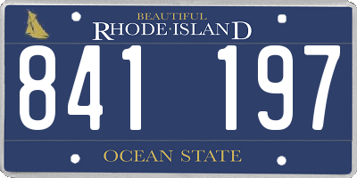 RI license plate 841197
