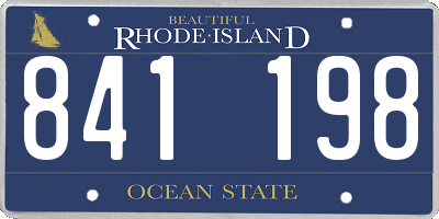 RI license plate 841198