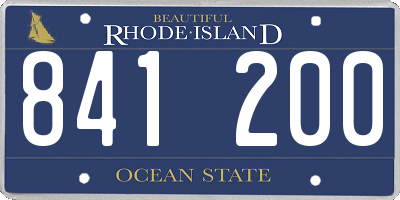 RI license plate 841200