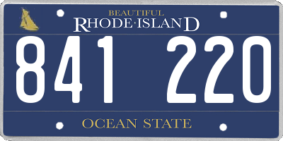 RI license plate 841220